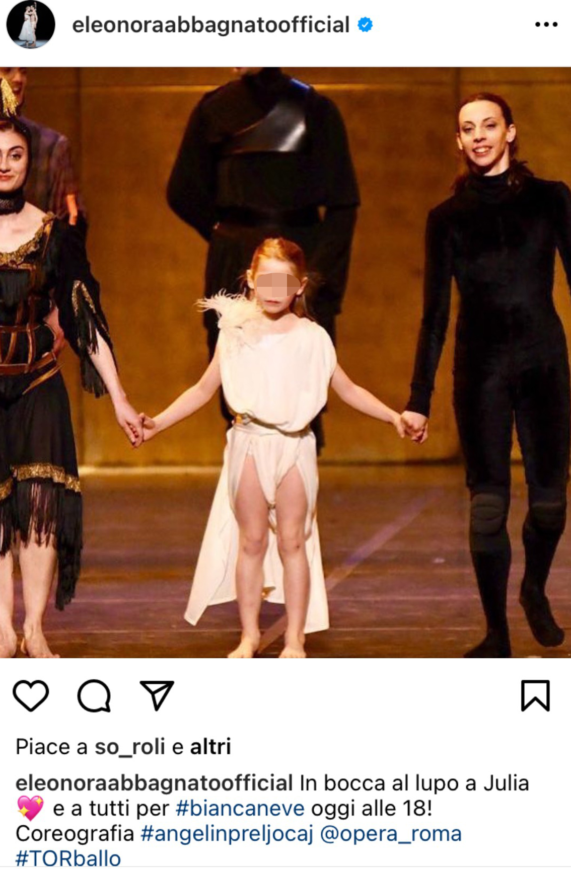 Eleonora Abbagnato Danza Con Julia La Figlia Di 10 Anni In Lei Mi