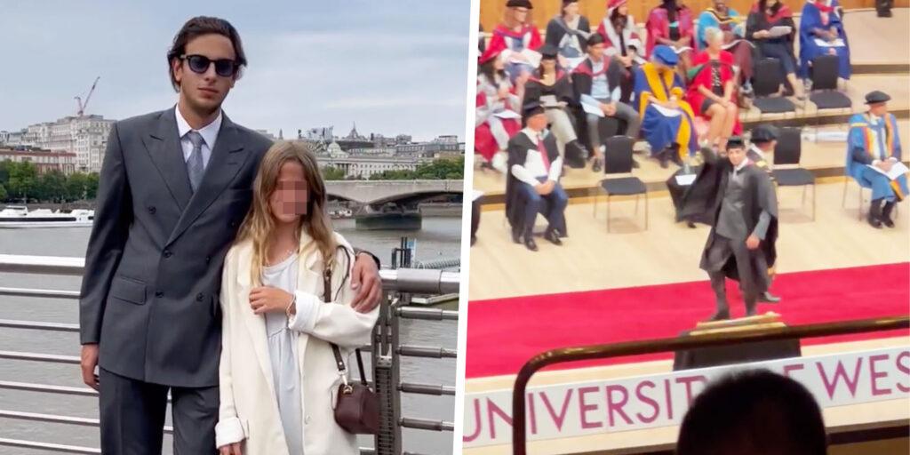 Il figlio di Alessia Marcuzzi si è laureato a Londra: le immagini Il figlio di Alessia Marcuzzi si è laureato a Londra: le immagini