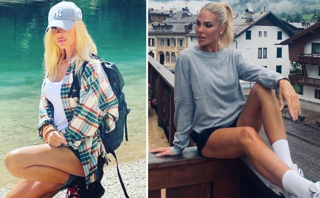 Ilary Blasi si rifugia in montagna