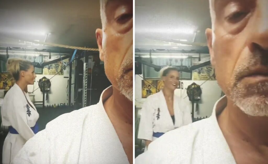 Eros Ramazzotti e Michelle Hunziker si allenano insieme Eros Ramazzotti e Michelle Hunziker si allenano insieme