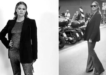 Cristina Marino incinta non si ferma un attimo: frenesia con pancione alla Milano Fashion Week