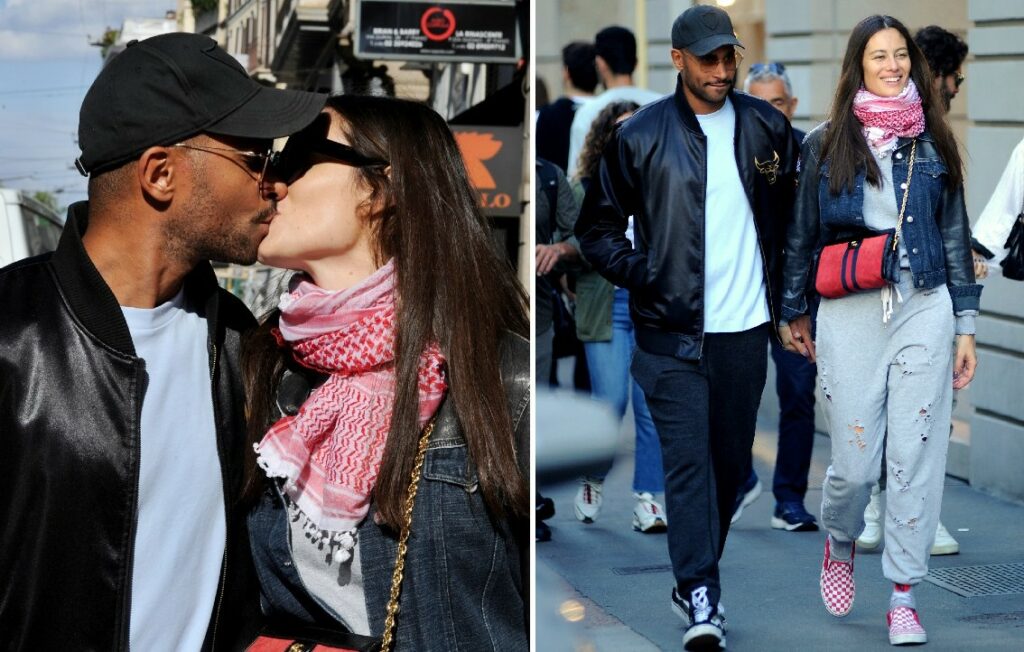 Marica Pellegrinelli e il fidanzato William Djoko si scambiano baci mentre passeggiano a Milano: foto