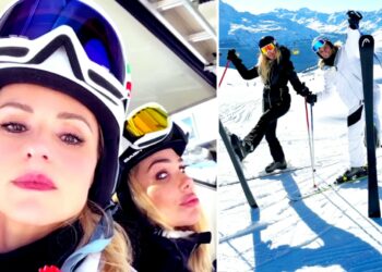 Ilary Blasi e Michelle Hunziker in vacanza insieme a St. Moritz con le figlie: foto