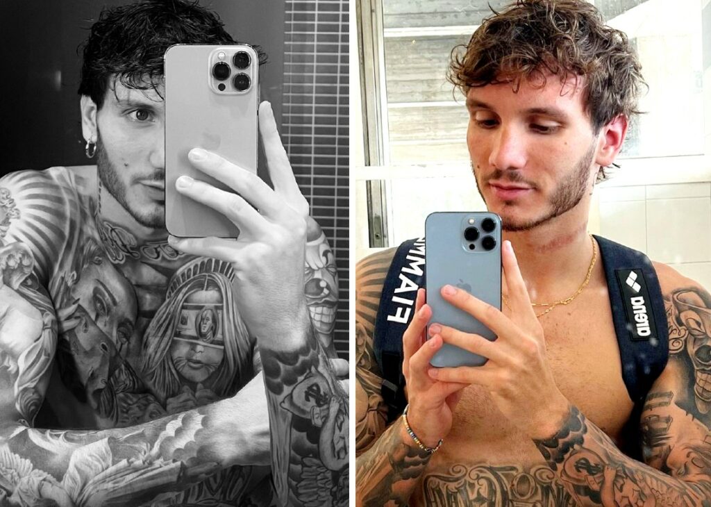 Manuel Bortuzzo a torso nudo: dopo il GF Vip interamente coperto di tatuaggi, guarda Manuel Bortuzzo a torso nudo: dopo il GF Vip interamente coperto di tatuaggi, guarda