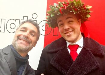 Raoul Bova e l'ex moglie Chiara Giordano si ritrovano alla laurea del figlio Leon: foto