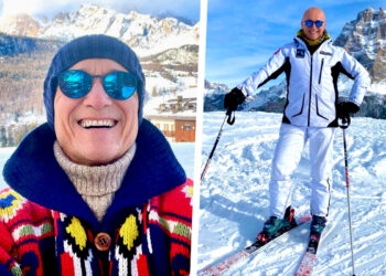 Alfonso Signorini tra una puntata e l'altra del GF Vip trova il tempo di lanciarsi sulle piste da sci di Cortina: foto