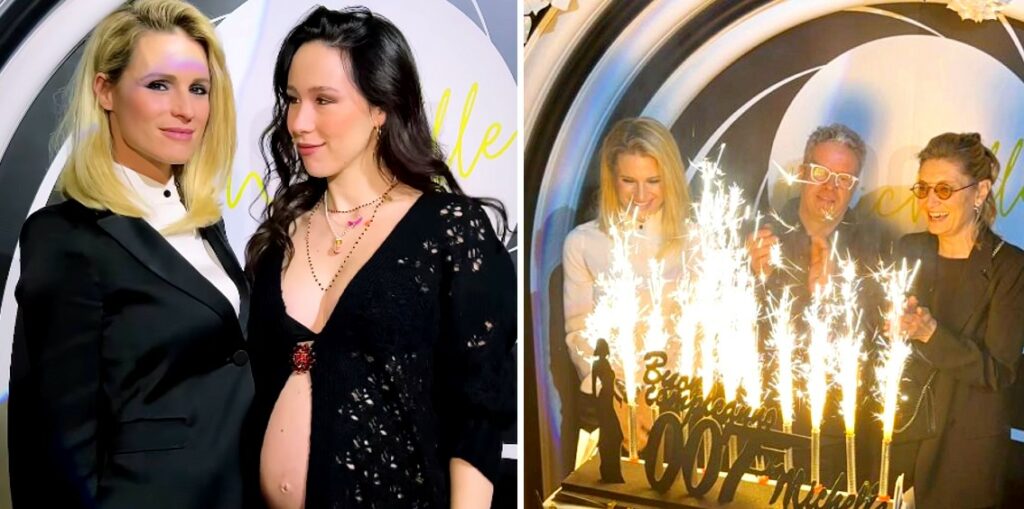 Mega party a Milano per i 46 anni di Michelle Hunziker: da Ilary Blasi ad Aurora col pancione, le foto dell'evento a tema 007