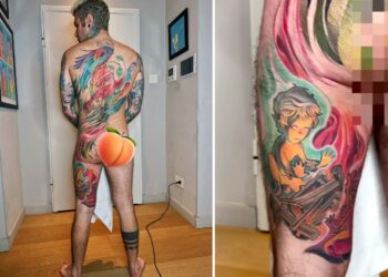 Fedez si mette a nudo per mostrare il nuovo tatuaggio finito: ecco il suo significato