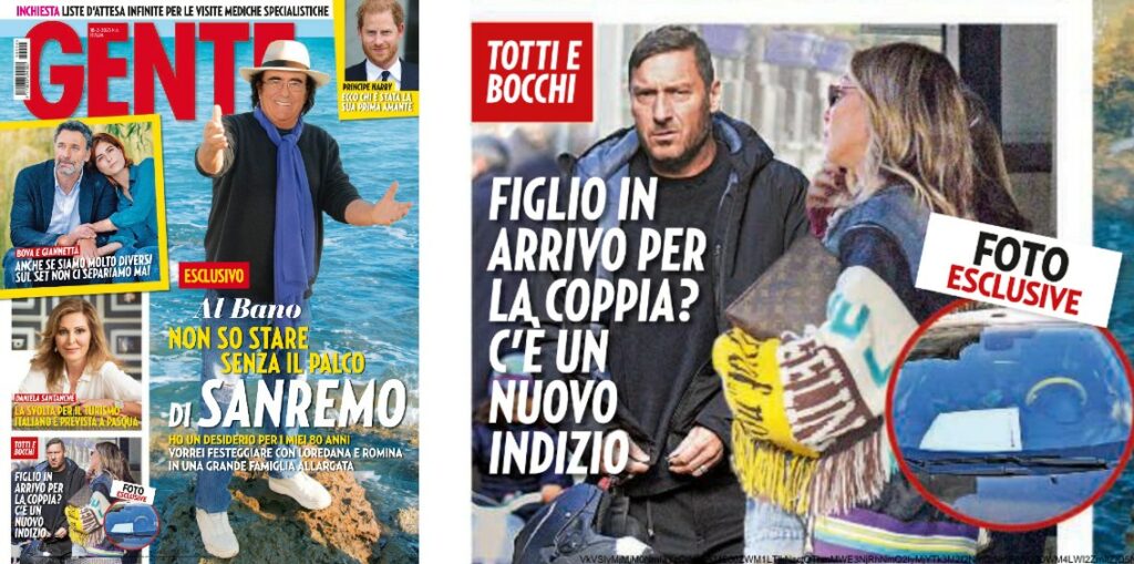 Secondo 'Gente' Totti potrebbe stare aspettando un figlio da Noemi Bocchi: ecco l’indizio Secondo 'Gente' Totti potrebbe stare aspettando un figlio da Noemi Bocchi: ecco l’indizio