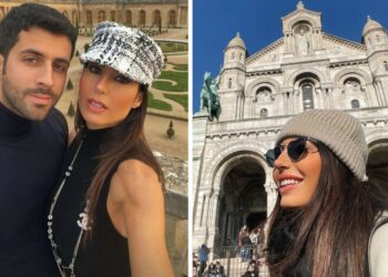Elisabetta Gregoraci e Giulio Fratini romantici a Parigi