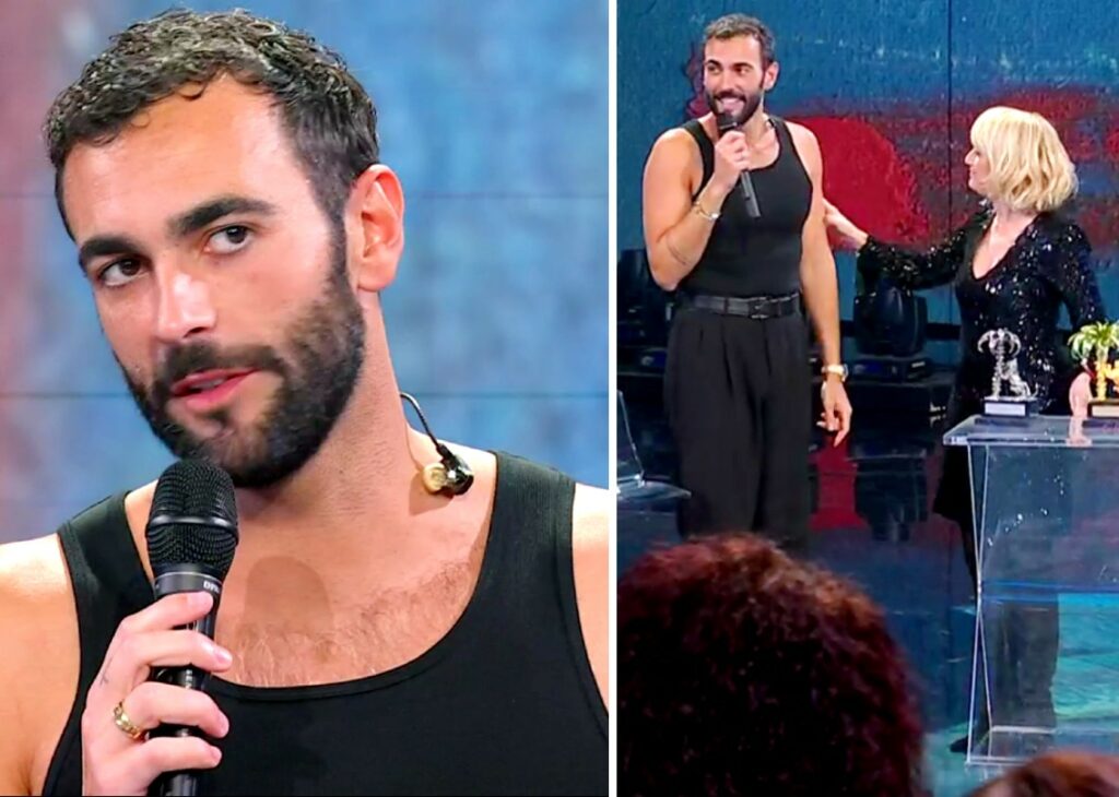 Marco Mengoni dopo il trionfo a Sanremo 2023 si spoglia in tv: ''Così con zero ore di palestra''. Ecco perché Marco Mengoni dopo il trionfo a Sanremo 2023 si spoglia in tv: ''Così con zero ore di palestra''. Ecco perché