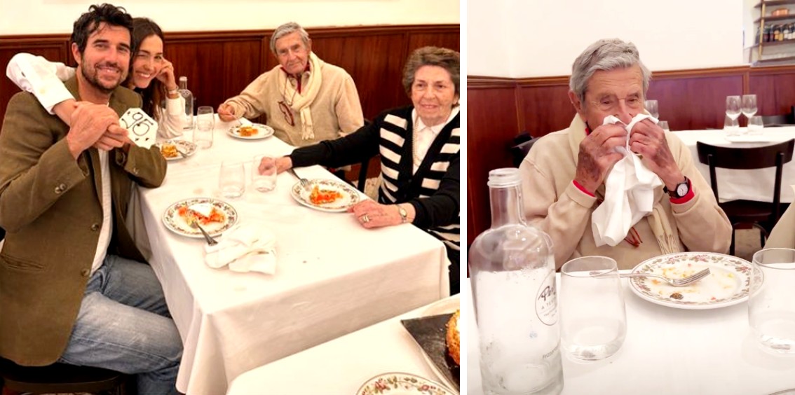 Caterina Balivo festeggia i 95 anni del suocero: le tenere immagini del pranzo in famiglia