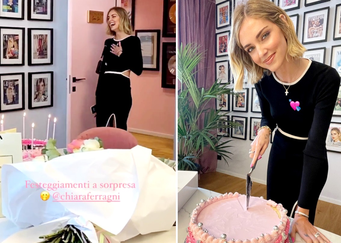 Chiara Ferragni torna in ufficio e rimane sbalordita davanti alla sorpresa di compleanno dei suoi dipendenti: guarda