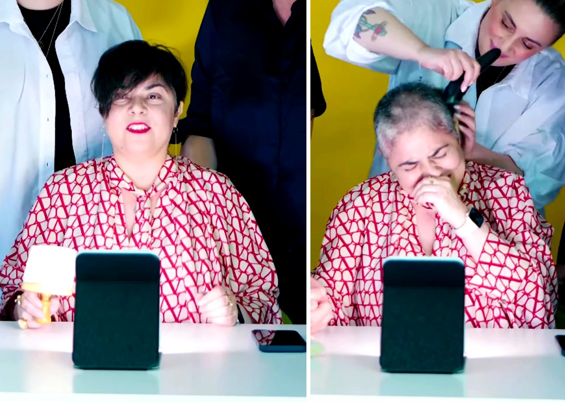 ''E' caduto il primo ciuffo'': la scrittrice Michela Murgia, che ha un tumore al quarto stadio e pochi mesi di vita, si mostra mentre rasa i capelli