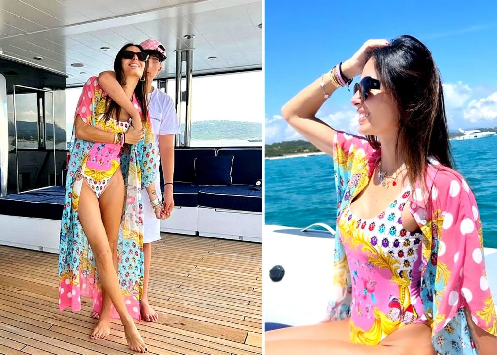 Elisabetta Gregoraci in vacanza con il figlio Nathan Falco a Saint Tropez Elisabetta Gregoraci in vacanza con il figlio Nathan Falco a Saint Tropez