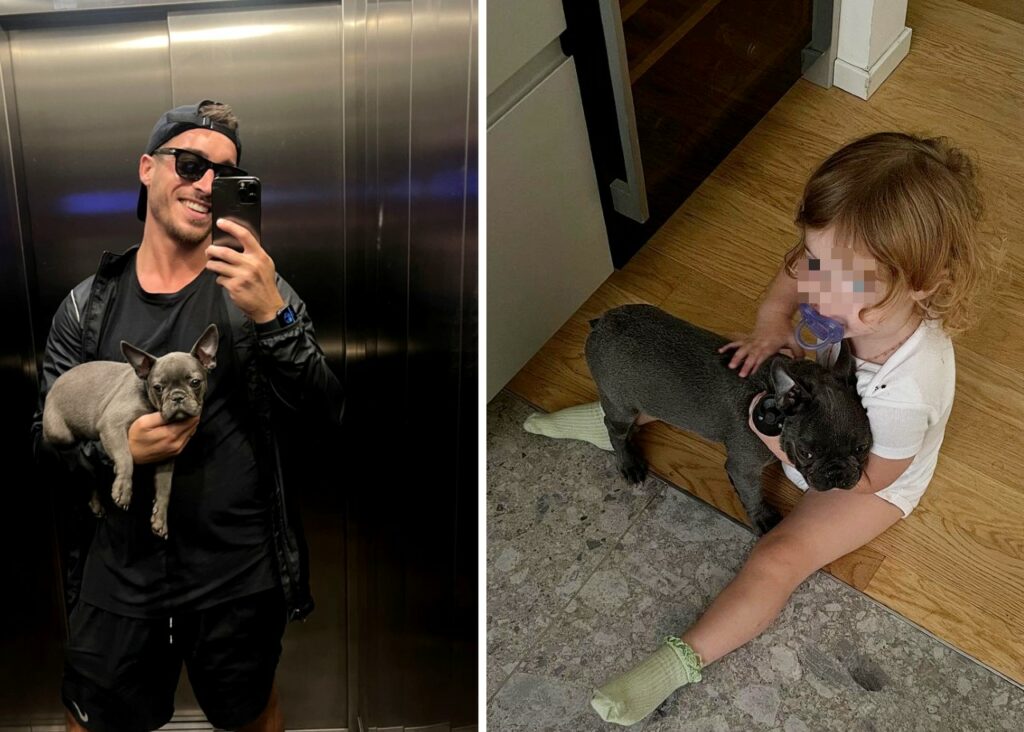 Antonino Spinalbese regala un cucciolo alla figlia Luna Marì Antonino Spinalbese regala un cucciolo alla figlia Luna Marì