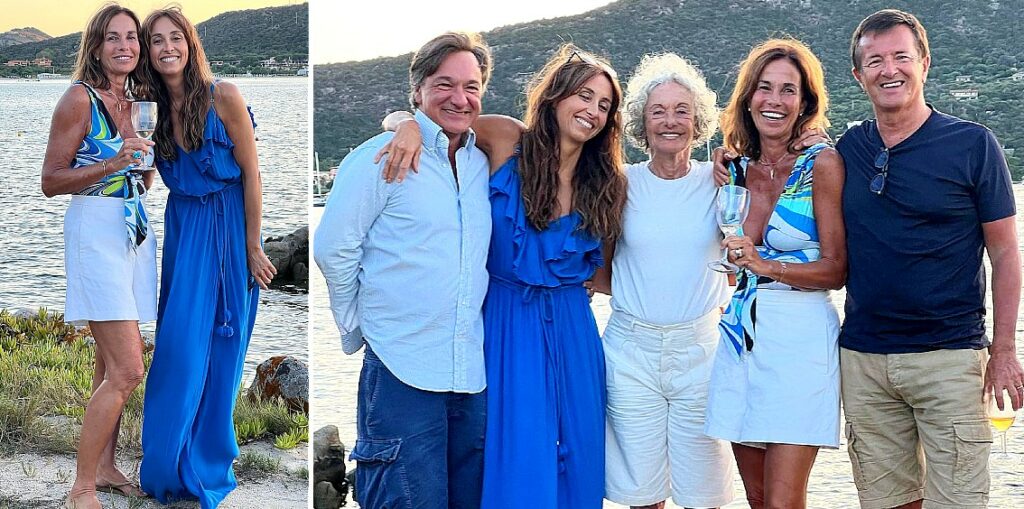 Cristina e Benedetta Parodi in vacanza insieme con la madre e i rispettivi mariti: foto
