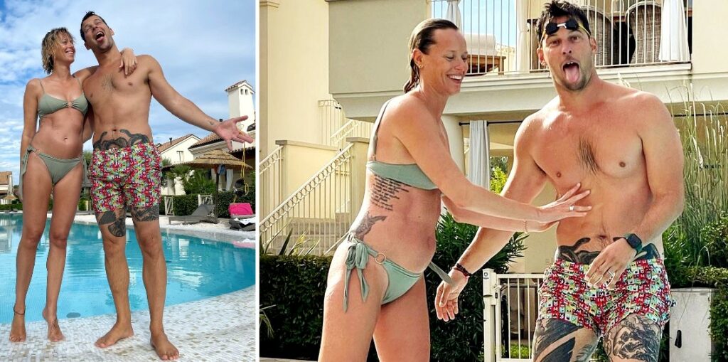 Federica Pellegrini incinta e in costume: le prime foto in piscina con le forme premaman