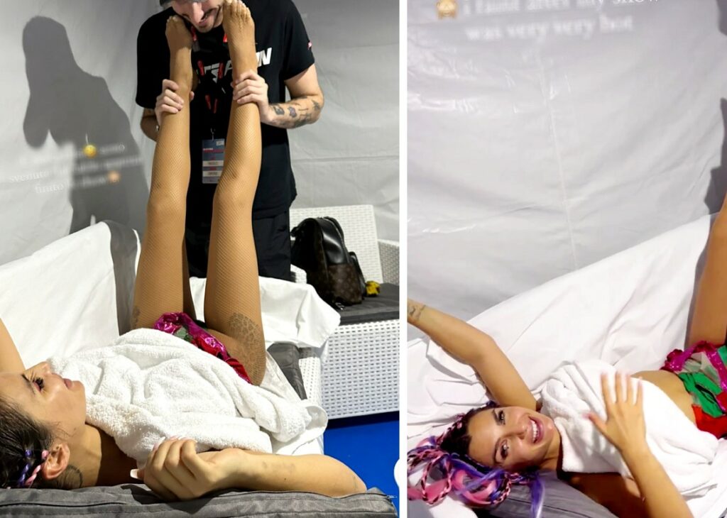 ''Sono svenuta'': Elettra Lamborghini a gambe all’aria dopo il concerto, ecco cos’è successo