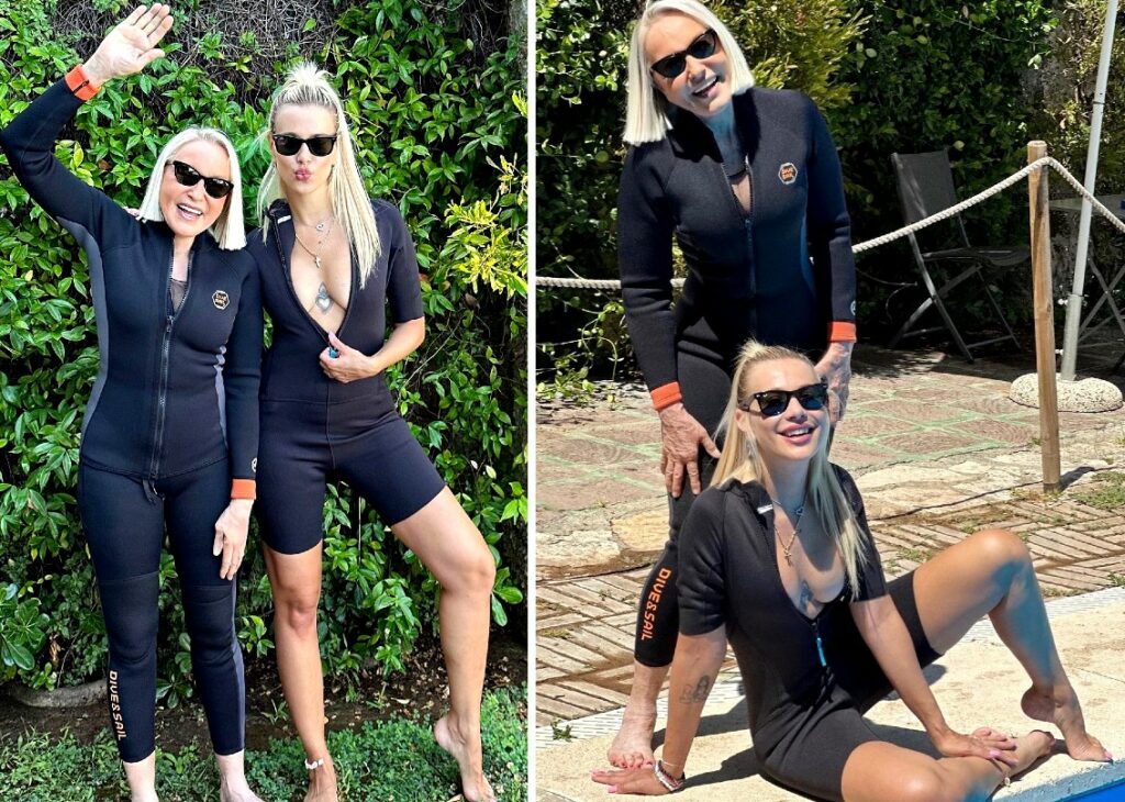 Clizia Incorvaia e la suocera Eleonora Giorgi con la muta coordinata in piscina: ''Lei la mette davvero per fare il bagno'' Clizia Incorvaia e la suocera Eleonora Giorgi con la muta coordinata in piscina: ''Lei la mette davvero per fare il bagno''