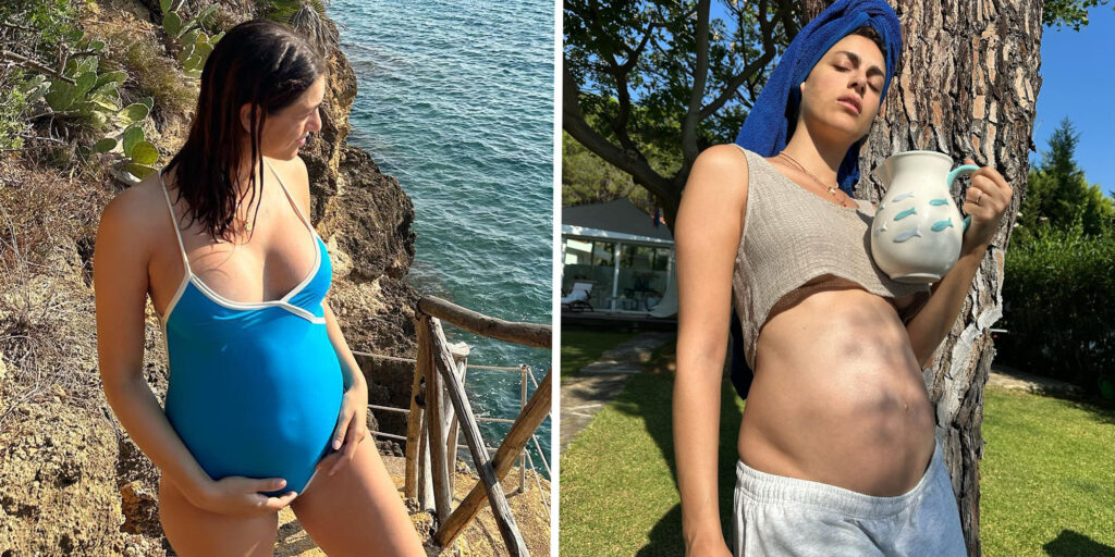Miriam Leone al quinto mese di gravidanza, le foto del pancione al mare Miriam Leone al quinto mese di gravidanza, le foto del pancione al mare