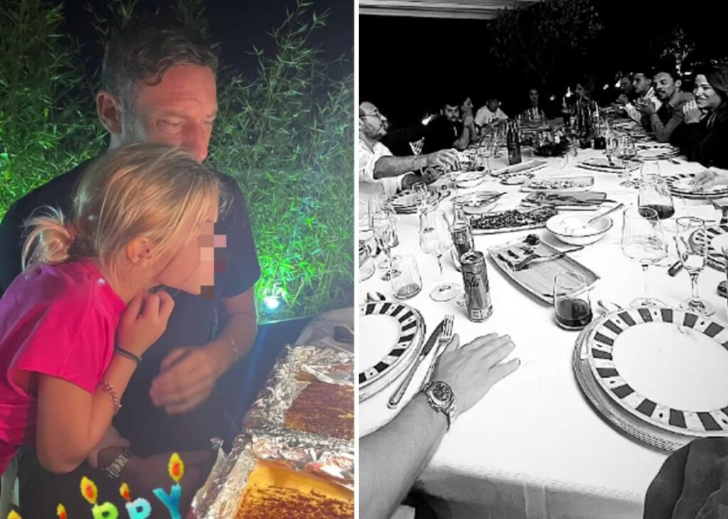 Francesco Totti festeggia 47 anni accanto alla compagna Noemi e alla figlia più piccola Isabel: le foto della festa Francesco Totti festeggia 47 anni accanto alla compagna Noemi e alla figlia più piccola Isabel: le foto della festa