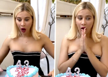 Compie 43 anni con la torta da MILF: la reazione di Clizia Incorvaia è imperdibile
