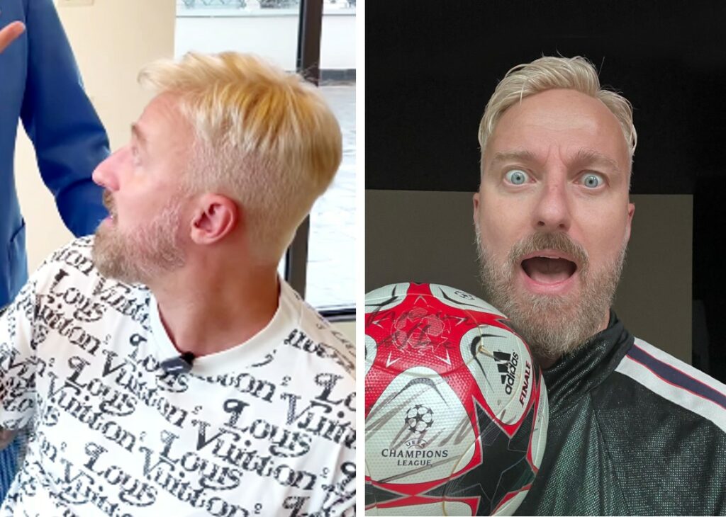 Francesco Facchinetti ha cambiato il parrucchino: adesso è biondo! Guarda Francesco Facchinetti ha cambiato il parrucchino: adesso è biondo! Guarda