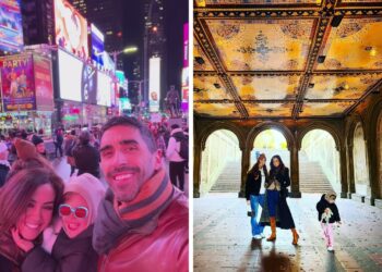 Le foto della vacanza autunnale di Giorgia Palmas e Filippo Magnini con le figlie a New York