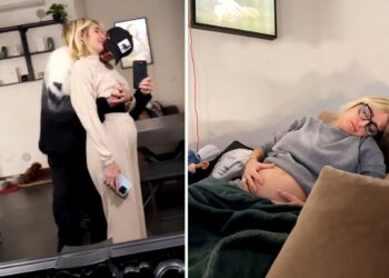 Andreas Muller aggiorna i follower sulla gravidanza gemellare di Veronica Peparini e mostra il pancione cresciutissimo della compagna