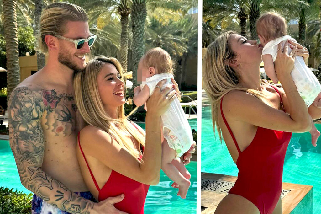 Arriva il freddo e Diletta Leotta vola al caldo di Dubai con lo statuario Loris Karius e loro figlia Aria: guarda