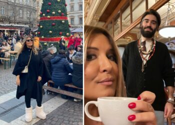 Selvaggia Lucarelli e Lorenzo Biagiarelli volano a Budapest per le vacanze