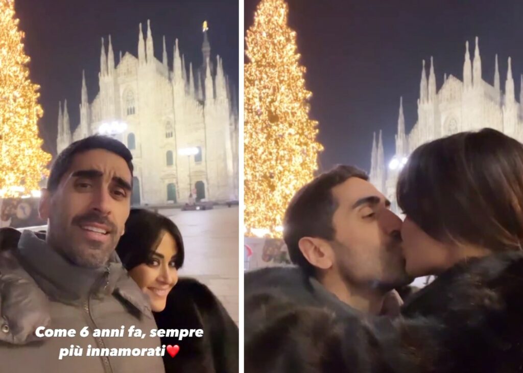 Giorgia Palmas e Filippo Magnini tornano a baciarsi nel luogo iconico di Milano dove si erano dati il primo bacio 6 anni fa: guarda