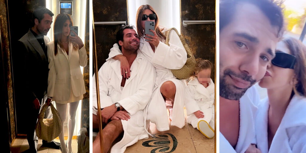 Il primo Natale di Belen col nuovo compagno Elio: festa a tre con la piccola Luna, foto