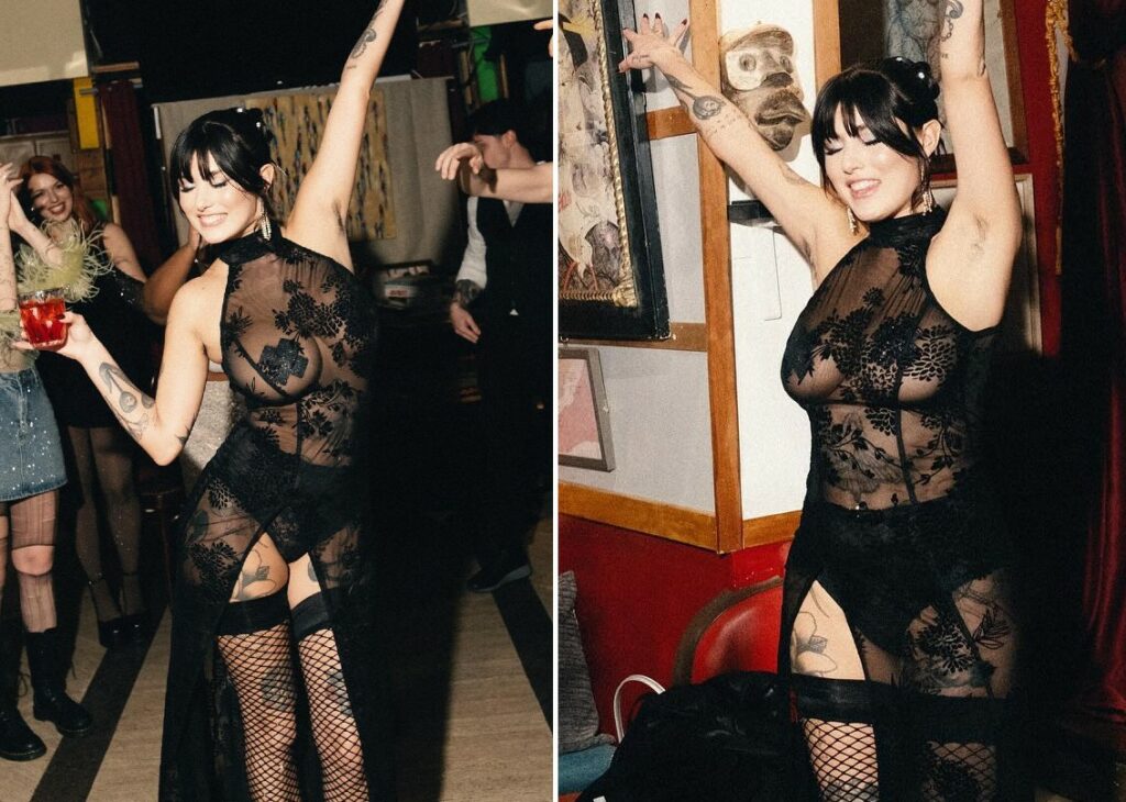 Giorgia Soleri, ex di Damiano dei Maneskin, festeggia 28 anni con l'abito comprato al sexy shop: le foto del folle party