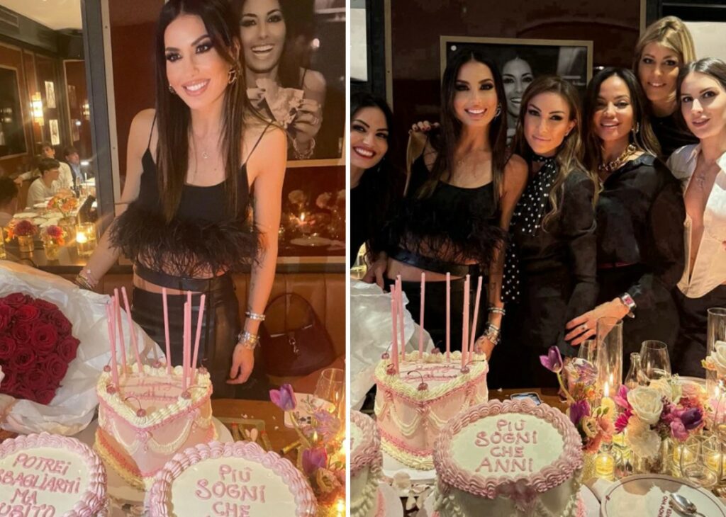 Elisabetta Gregoraci festeggia 44 anni con le amiche e la famiglia al Crazy Pizza di Roma, il locale dell'ex marito Elisabetta Gregoraci festeggia 44 anni con le amiche e la famiglia al Crazy Pizza di Roma, il locale dell'ex marito