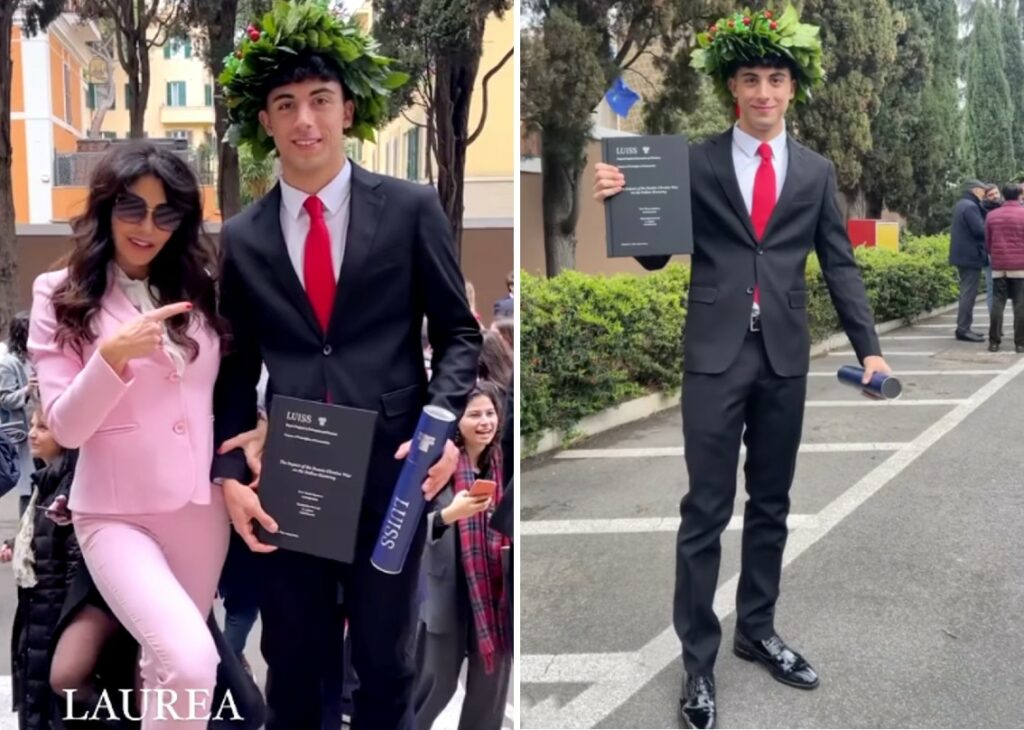 ''Ale si è laureato, adoro!'': Carmen Di Pietro in rosa alla consegna del diploma del figlio, voto e cos'ha studiato ''Ale si è laureato, adoro!'': Carmen Di Pietro in rosa alla consegna del diploma del figlio, voto e cos'ha studiato