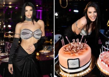 Antonella Fiordelisi festeggia i 26 anni da single con un abito da 'dea svestita': le immagini del party milanese