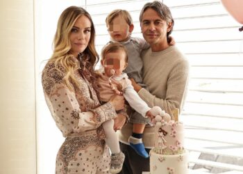 Pippo Inzaghi e Angela Robusti festeggiano il primo compleanno della piccola Emilia, la loro secondogenita