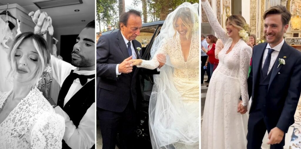 Guenda Goria e Mirko Gancitano si sono sposati: le prime foto delle fastose nozze in Sicilia e dei tanti ospiti vip, guarda