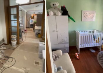 Clizia Incorvaia mostra la casa romana nel pieno della ristrutturazione