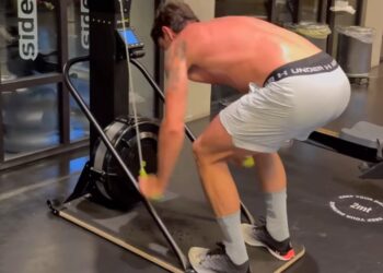 Ignazio Moser si allena duramente prima del matrimonio