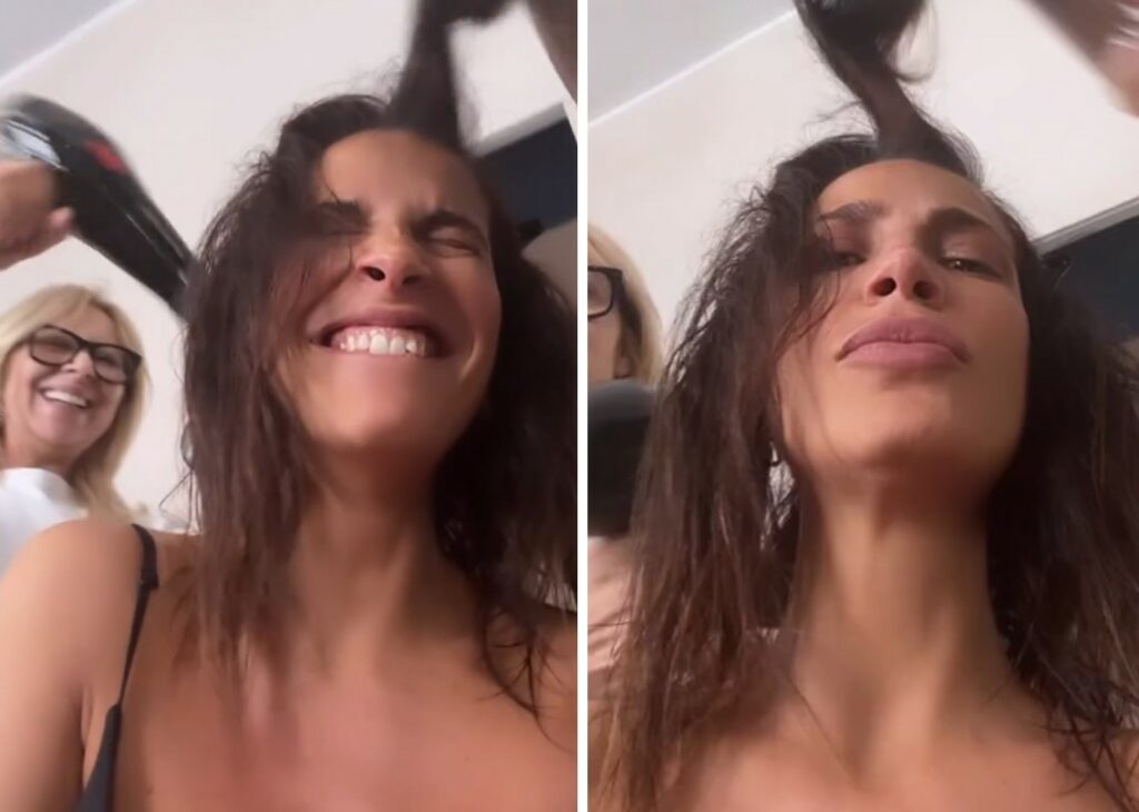 ''Non ti si può guardà, ci pensiamo noi'': due amici parrucchieri di Roberta Morise vanno ad aggiustarle il look dopo il parto ''Non ti si può guardà, ci pensiamo noi'': due amici parrucchieri di Roberta Morise vanno ad aggiustarle il look dopo il parto