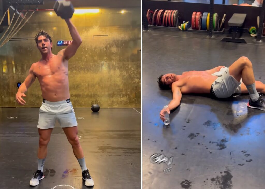 Ignazio Moser si allena come un pazzo per arrivare al top della forma al matrimonio con Cecilia Rodriguez il prossimo 30 giugno: steso a terra dopo il workout