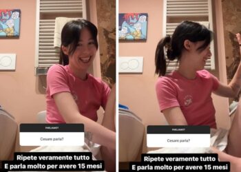 Aurora Ramazzotti mostra i progressi del figlio Cesare