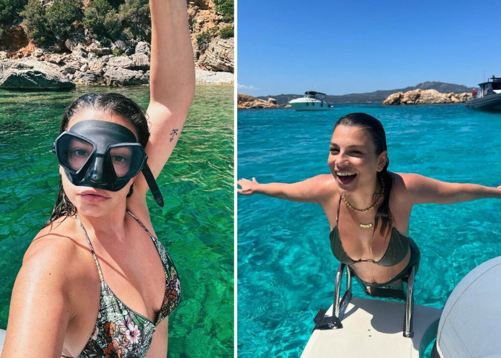 Emma Marrone in vacanza con gli amici in Sardegna Emma Marrone in vacanza con gli amici in Sardegna