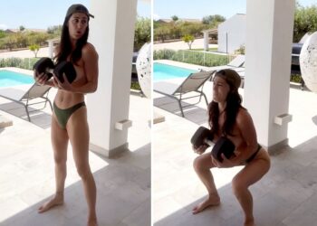 Cecilia Rodriguez si allena in topless perché vuole avere ''il cu… più bello d’Italia'', il marito Ignazio Moser estasiato: guarda