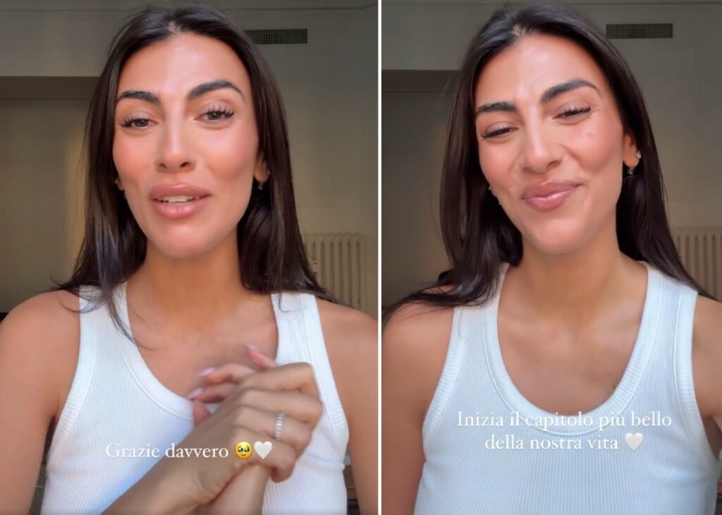 ''Sono sconvolta dal vostro affetto, piango ogni tre secondi'': Giulia Salemi torna a farsi vedere dopo l’annuncio della gravidanza ''Sono sconvolta dal vostro affetto, piango ogni tre secondi'': Giulia Salemi torna a farsi vedere dopo l’annuncio della gravidanza