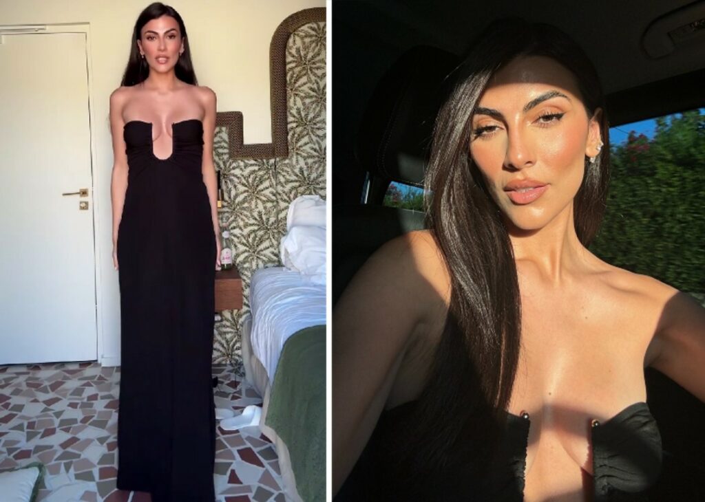 Giulia Salemi al primo red carpet dall'annuncio della gravidanza: scollatissima mette in mostra i seni lievitati in Francia Giulia Salemi al primo red carpet dall'annuncio della gravidanza: scollatissima mette in mostra i seni lievitati in Francia