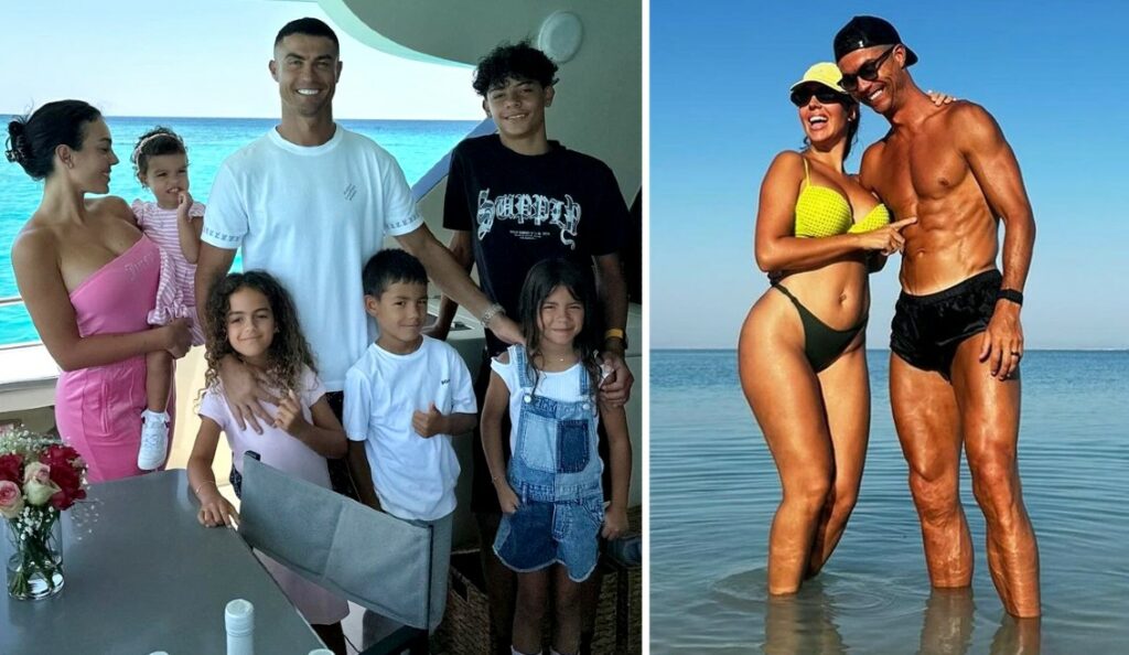 Georgina Rodriguez e Cristiano Ronaldo in vacanza con i figli sul Mar Rosso Georgina Rodriguez e Cristiano Ronaldo in vacanza con i figli sul Mar Rosso